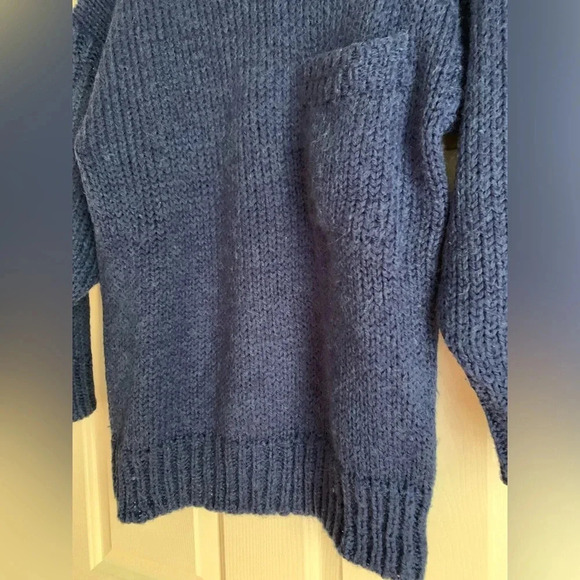 Forenza Authentic Sportswear Wool Blend Balloon Sleeve Sweater size Small Blue - Picture 6 of 8